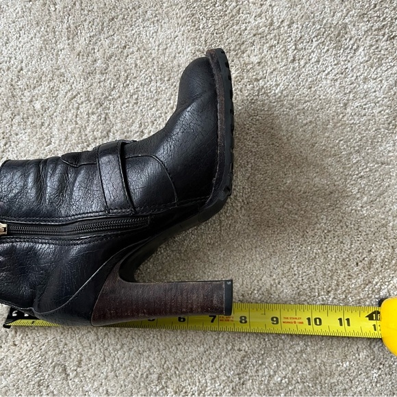 Tory Burch Leather Heeled Ankle Booties-Black/Gold-Women’s 7-Preppy-Prep-Classic - Picture 11 of 13